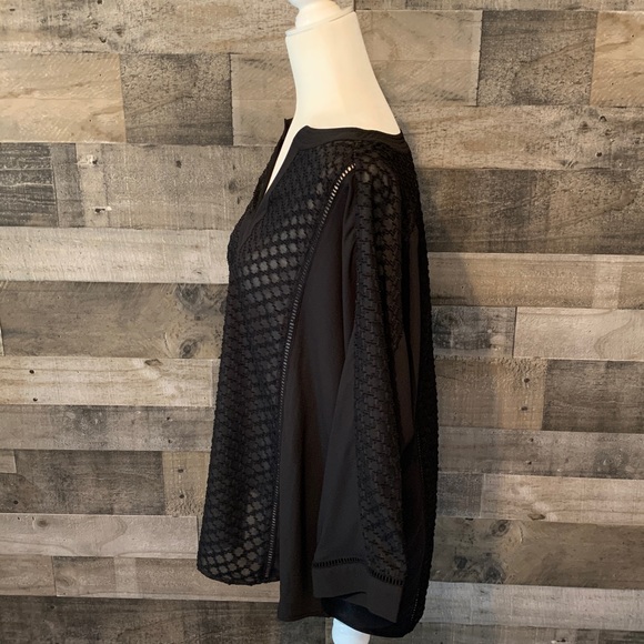 Chico’s Sheer Black Top Chico’s Elegant Top - Picture 4 of 16